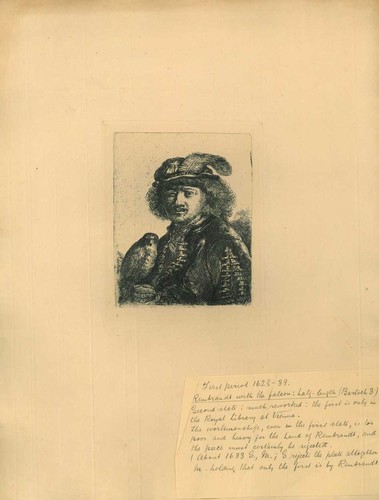 Rembrandt con falco - rembrandt, il